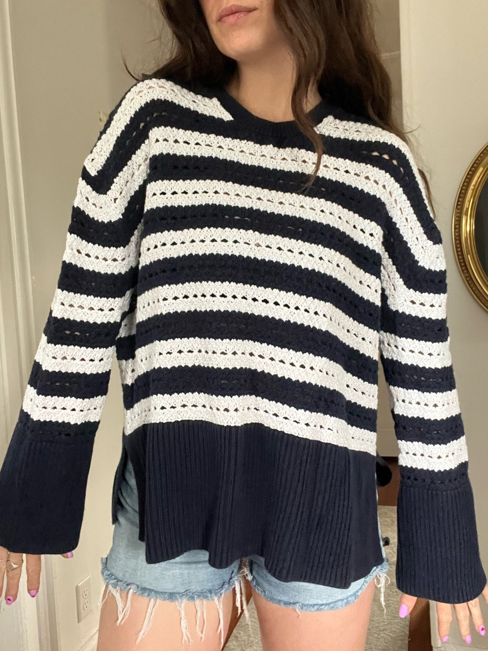 Gap Open Knit Striped Sweater